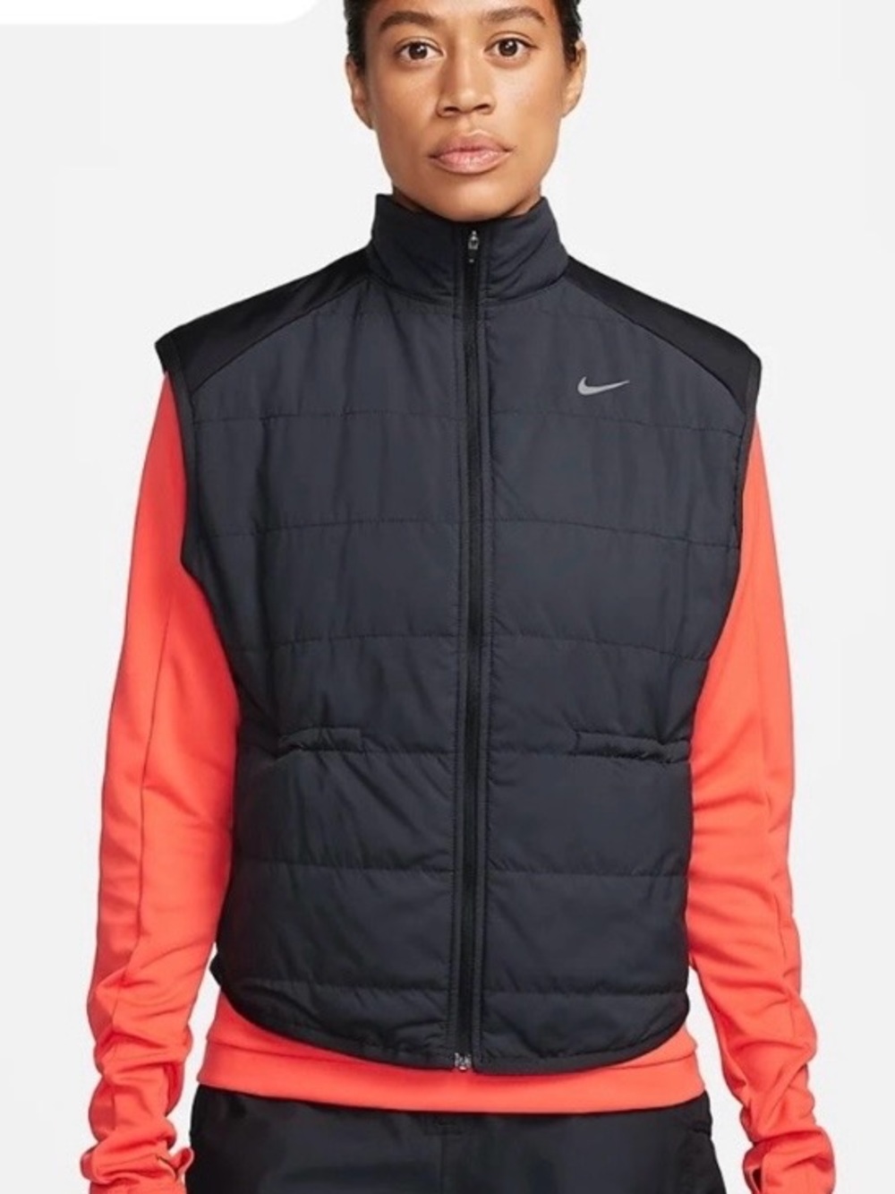 Nike Therma Fit Vest swift layering outdoor run hike fitted black lightweight